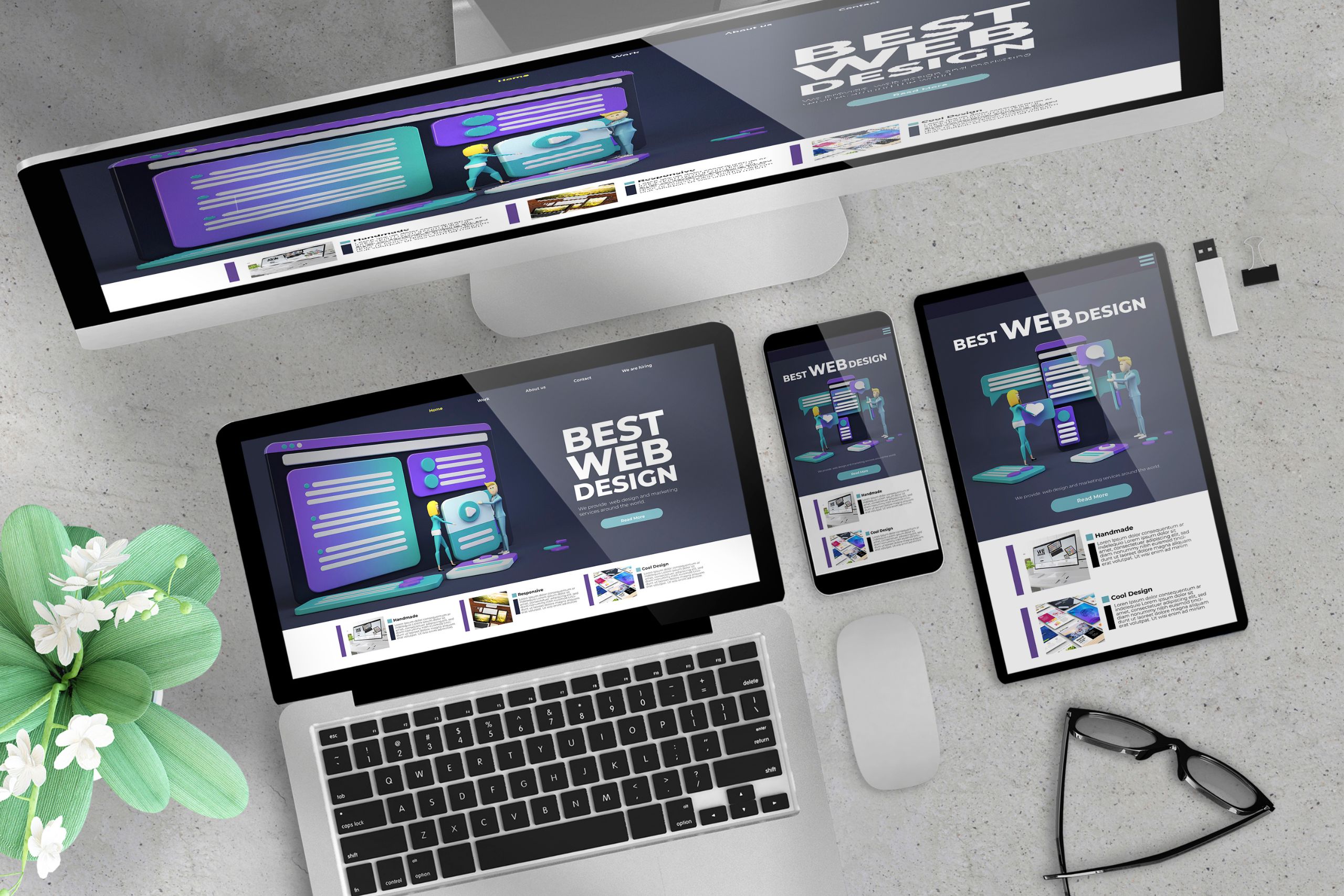 Comparison of responsive design across devices